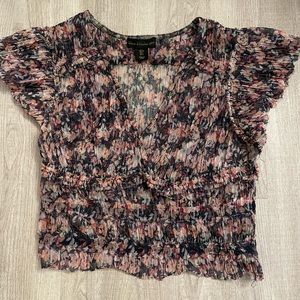 House of Harlow 1960 Multicolor Sheer Blouse